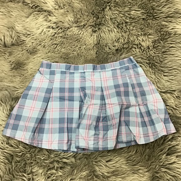 CRB |  Girl's Plaid Skort | Blue & Pink | Size XLarge - Picture 2 of 2